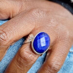 Lapis Lazuli Faceted Ring
