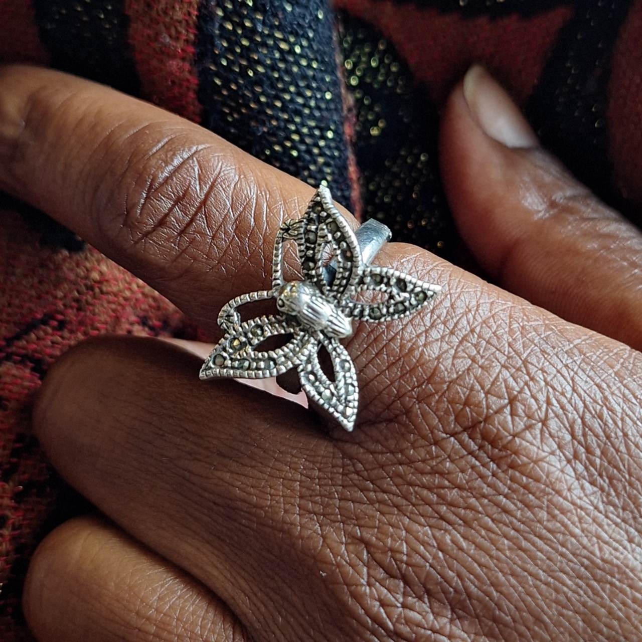 Marcasite Butterfly Ring