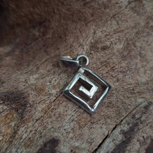 Small Square Spiral Pendant