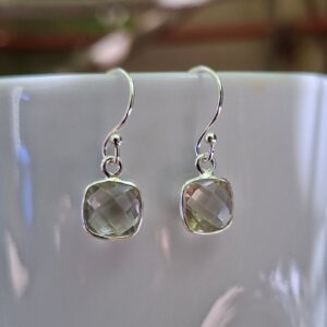 green amethyst earrings