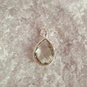 Green Amethyst Teardrop Pendant