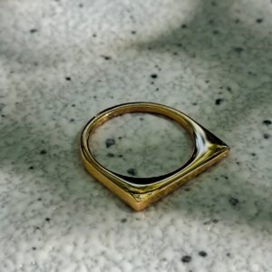 Gold Flat top Ring SS
