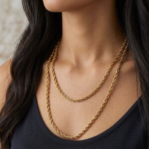 Rope Chain Chunky Gold SS