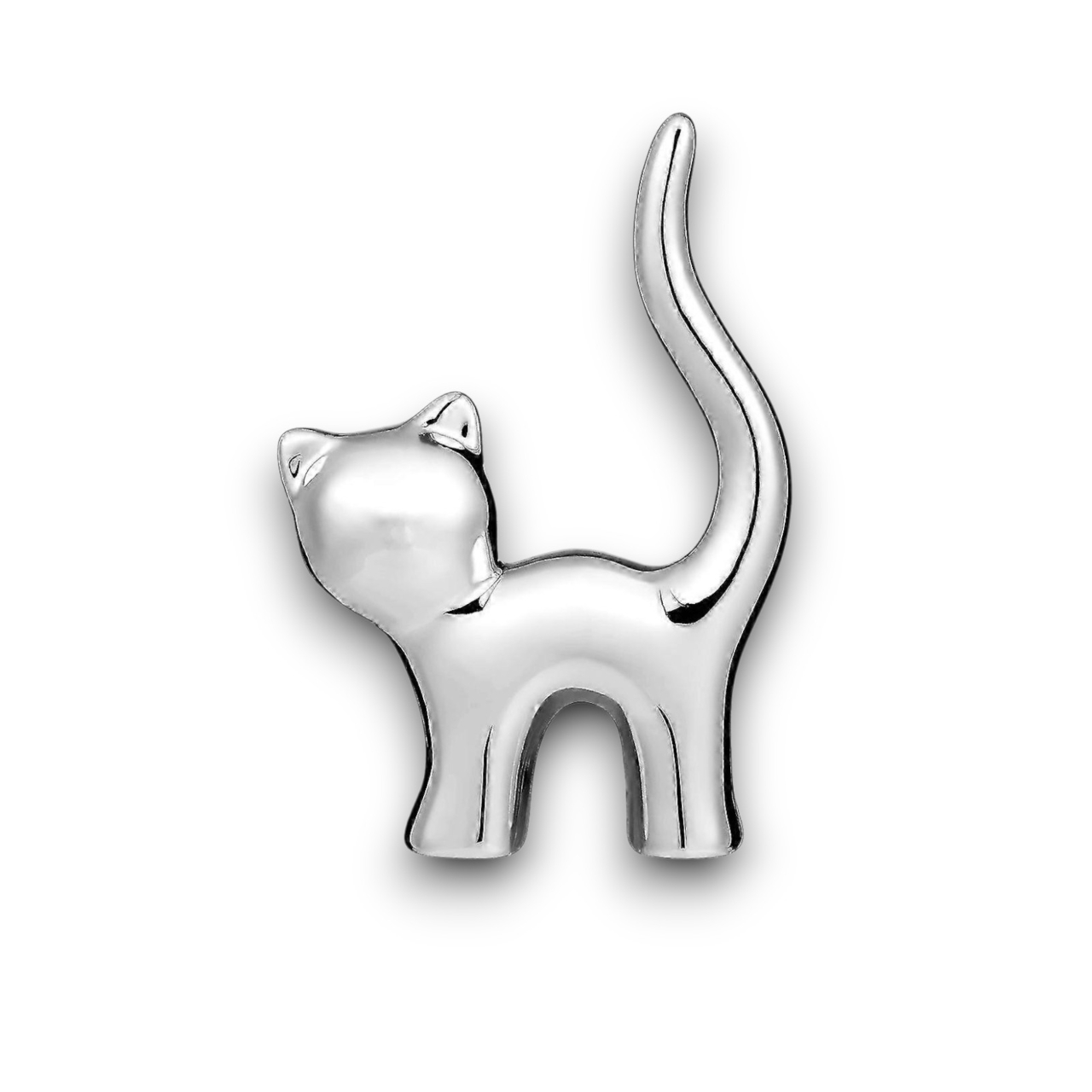 Trinket Ring Holder Cat Silver